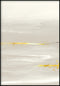 Beige Landscape Middle Real Gold Poster 50x70cm